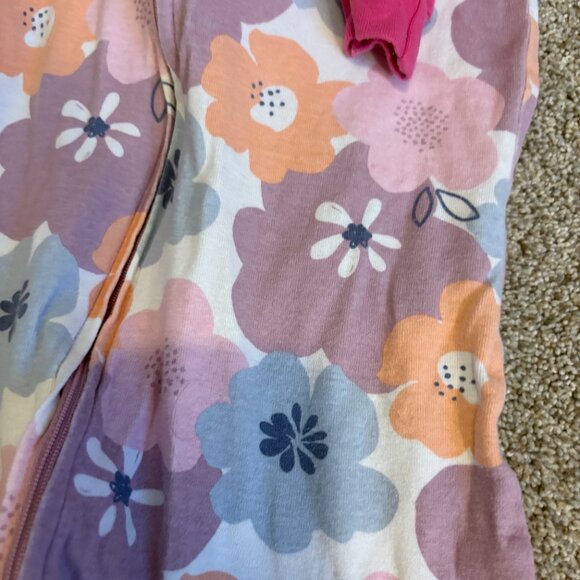 Carter's Girls 4T Pink Footed Sleeper x2 Pink - Picture 4 of 7